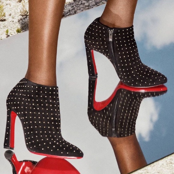 Christian Louboutin RARE Eleonor Plume Crystal accent boots RETAIL 1,295 - Picture 2 of 11